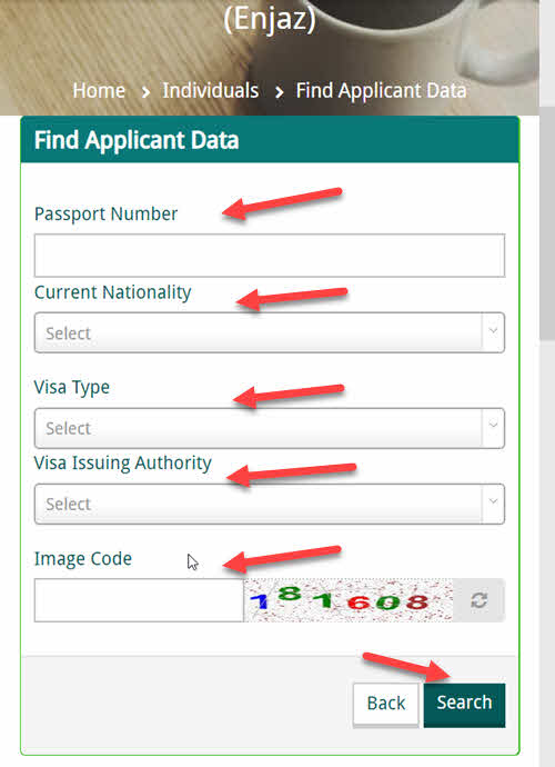 Check status visit to how ksa visa Saudi Arabia