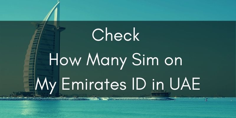 Check How Many Sim on My Emirates ID in UAE