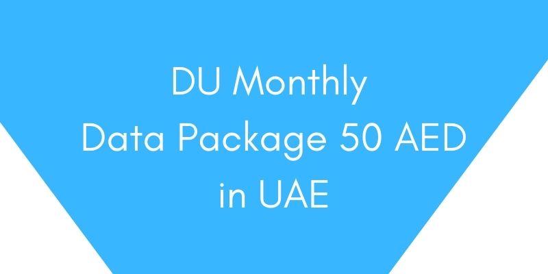 DU Monthly Data Package 50 AED in UAE