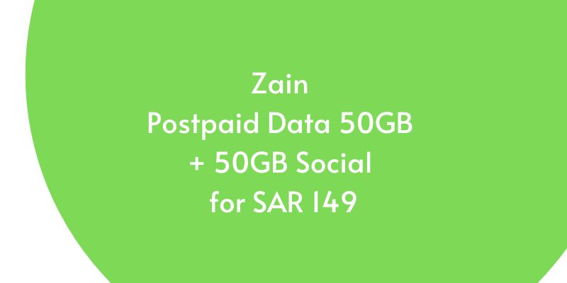 Zain Postpaid Data 50GB with 50GB Social for SAR 149