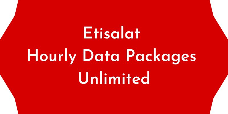Etisalat Hourly Data Packages Unlimited