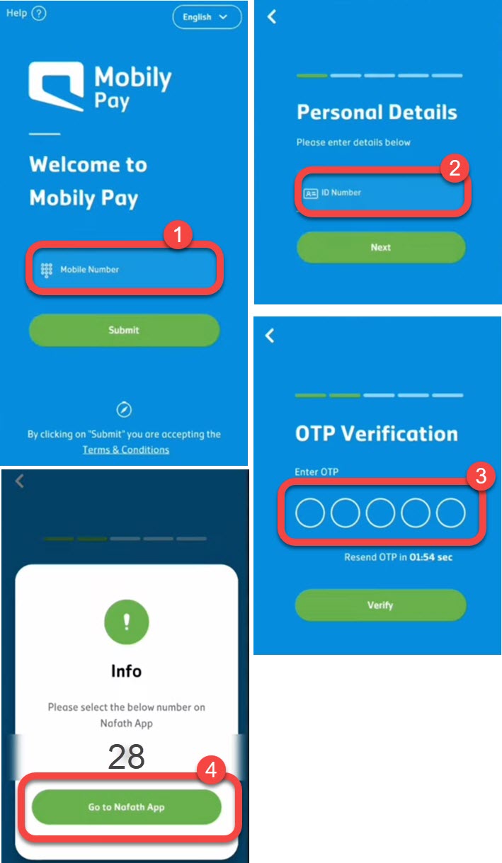 1 - Register Account on Mobily Pay App