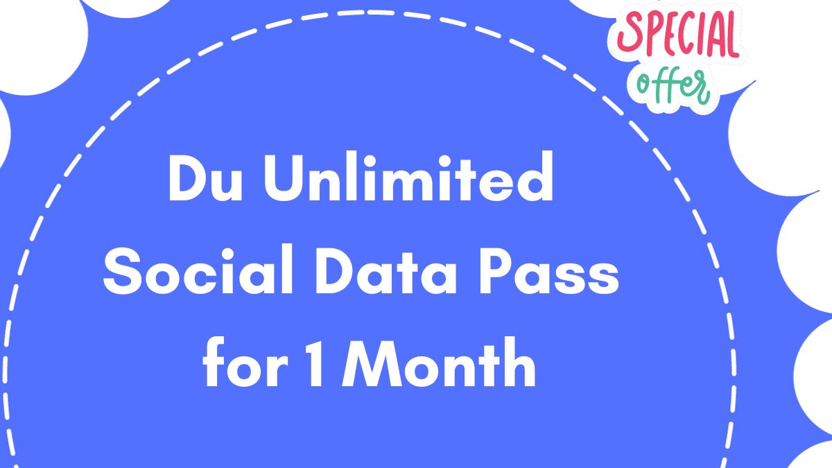 Du Unlimited Social Data Pass for 1 Month