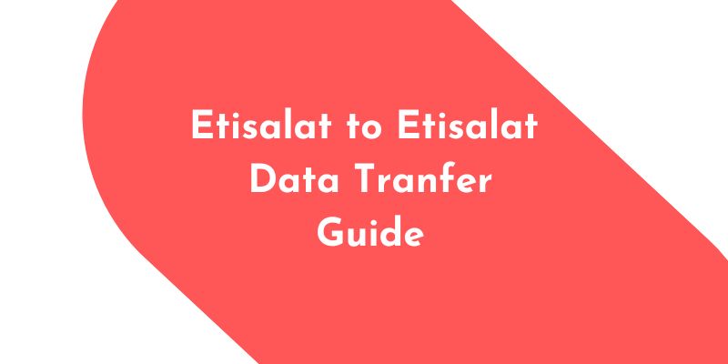 Etisalat to Etisalat Data Tranfer Guide UAE