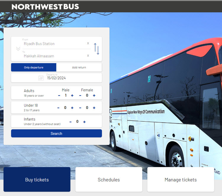 NorthWest Bus Ticket Booking Online
